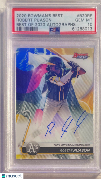 2020 Bowman's Best Best Of 2020 Autographs Robert Puason #B20RP PSA 10