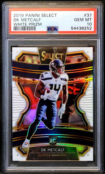 2019 DK METCALF ROOKIE RC 🔥 Select Concourse WHITE Prizm #/35 🔥 PSA 10 - POP 5