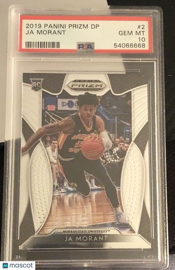 Ja Morant 2019 Panini Prizm Draft Picks #2 PSA 10 Gem Mint Rookie Card Grizzlies