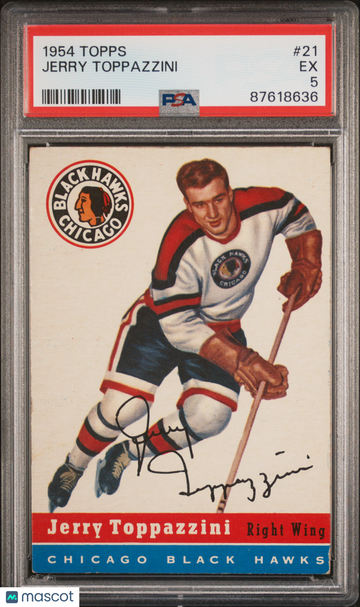 1954 Topps Jerry Toppazzini #21 PSA 5