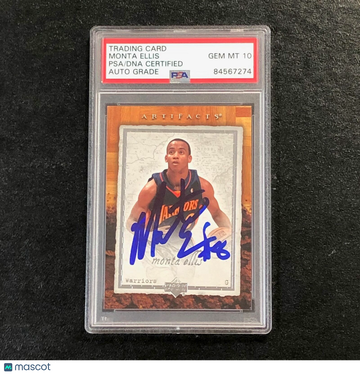 2007-08 Upper Deck Monta Ellis #29 Artifacts PSA 10