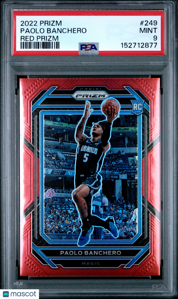 2022 Panini Prizm Paolo Banchero #249 Red /299 Rookie RC PSA 9