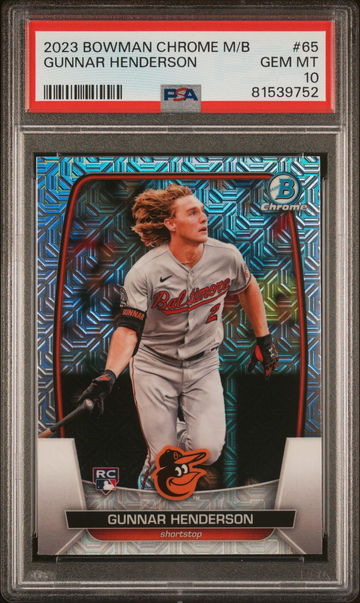 2023 Bowman Mega Box Chrome Gunnar Henderson #65 PSA 10