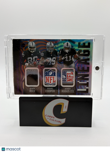 2020 Panini Illusions Lineage Henry Ruggs III Jerry Rice Amari Cooper #L2 Triple NFL Shield Patch Memorabilia