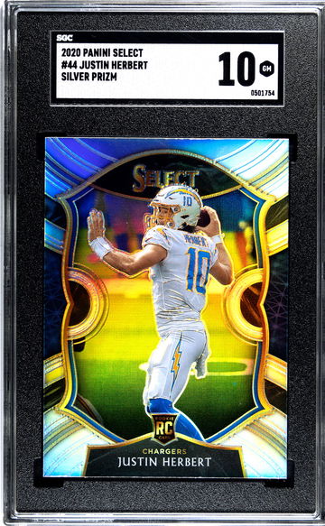 2020 Select Justin Herbert #44 Silver Prizm