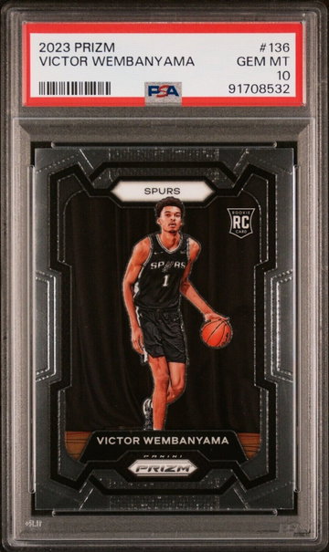 Victor Wembanyama 2023 Panini Prizm #136 Spurs RC Rookie PSA 10 GEM MINT