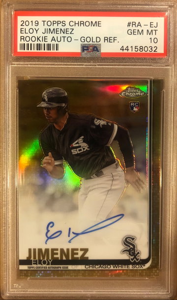 2019 Topps Chrome Eloy Jimenez Gold Auto /50