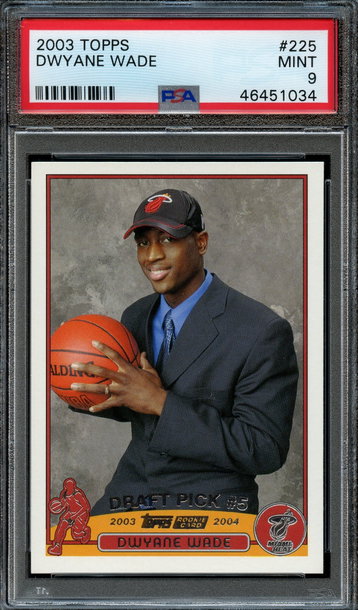 2003 Topps #225 Dwyane Wade PSA 9 Mint