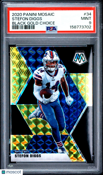 2020 Mosaic Stefon Diggs Black Gold Choice /8 PSA 9