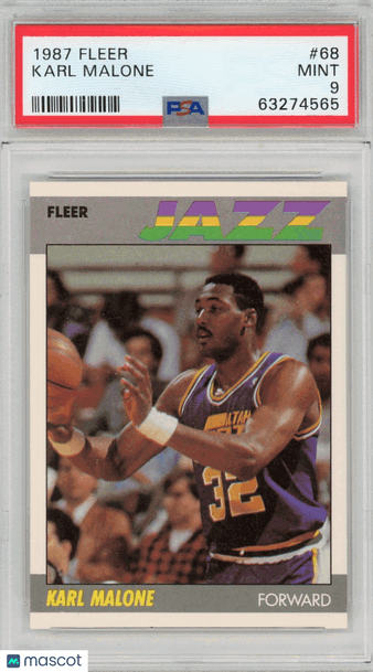 1987 Fleer Karl Malone #68 PSA 9