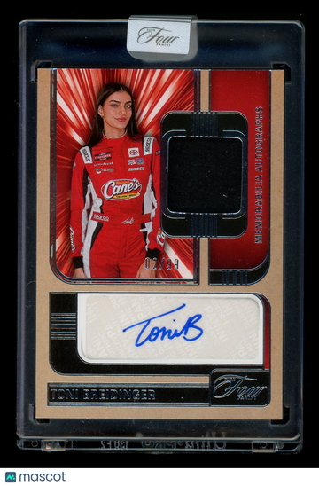 2025 Panini Turn Four Racing Toni Breidinger #MA-TBR /99 Autograph Race-worn material