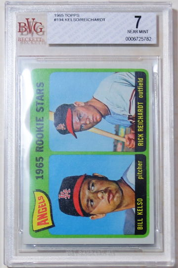 1965 Topps #194 Bill Kelso / Rick Reichardt BVG 7 NEAR MINT