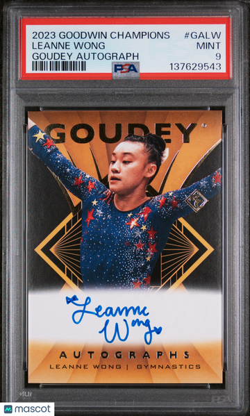 2023 Upper Deck Goodwin Champions Goudey Autographs Leanne Wong #GALW Rookie PSA 9