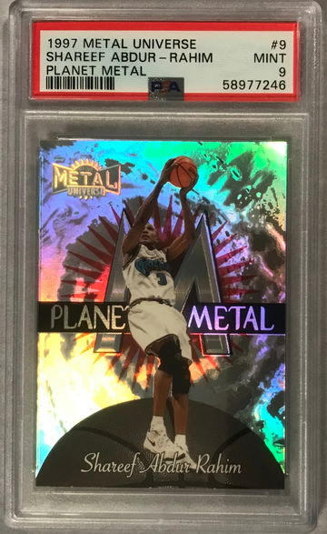 Shareef Abdul-Rahim 1997 Metal Universe Planet Metal #9 - PSA 9 Mint (super low pop)