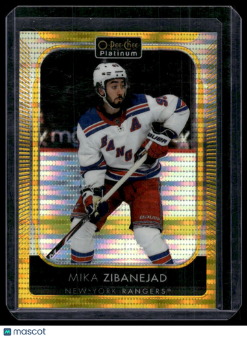 2021-22 O-Pee-Chee Platinum Mika Zibanejad #72 Seismic Gold /50