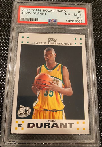 Kevin Durant topps rookie psa 8.5 rc RED HOT