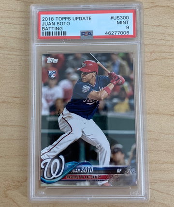 Juan Soto 2018 topps update US300 PSA 9