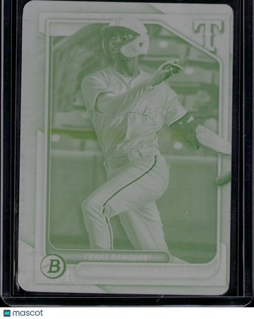 2024 Bowman Baseball Sebastian Walcott #BP-81 Yellow Printing Plate /1 Printing Plate