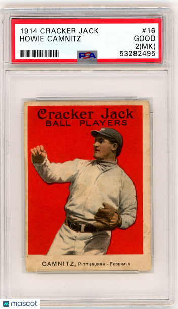 1914 Cracker Jack Howie Camnitz #16 MK PSA 2