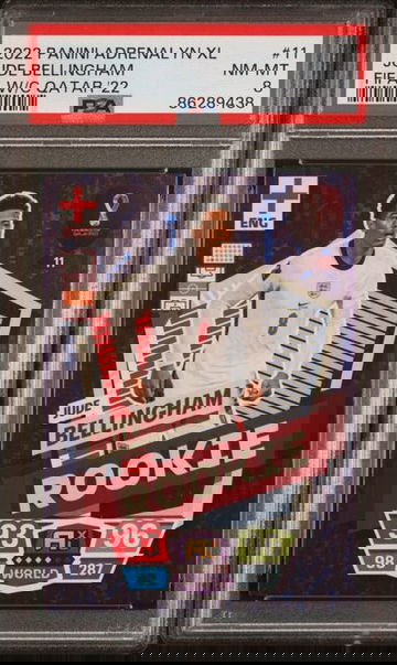 2022 Panini Adrenalyn XL FIFA World Cup Jude Bellingham #11 RC ROOKIE PSA 8