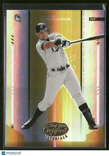 2004 Leaf Certified Materials Miguel Cabrera #137 Gold Mirror /25
