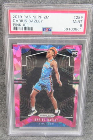 2019-20 Panini Prizm Pink Ice Darius Bazley RC Rookie PSA 9