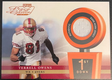 2002 Playoff Piece of the Game Terrell Owens 49ers #POG-50 Patch 100/250