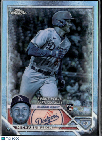 2023 Topps Chrome Update Michael Busch #USC105 Frozen-Fractor RC