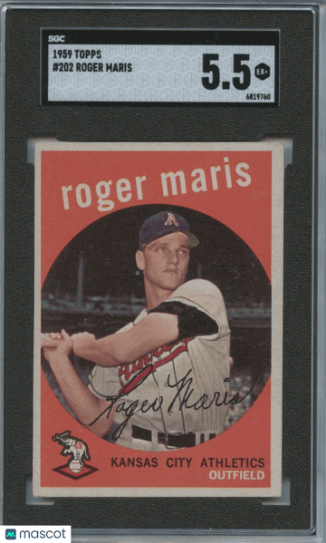 1959 Topps Roger Maris #202 [Base] Base Set SGC 5.5