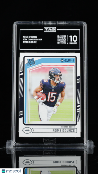 2024 Donruss Rated Rookie Rome Odunze #309 Rookie TAG 10