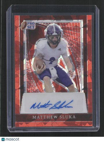 2024 PRO SET MATTHEW SLUKA #PA-MS1 /2 RED SHATTER SN,/2