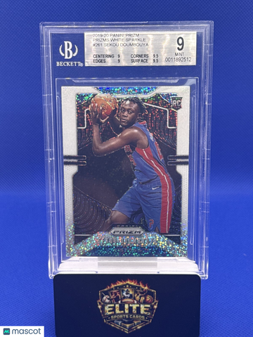 2019-20 Panini Prizm Sekou Doumbouya #261 Prizms White Sparkle RC BGS 9