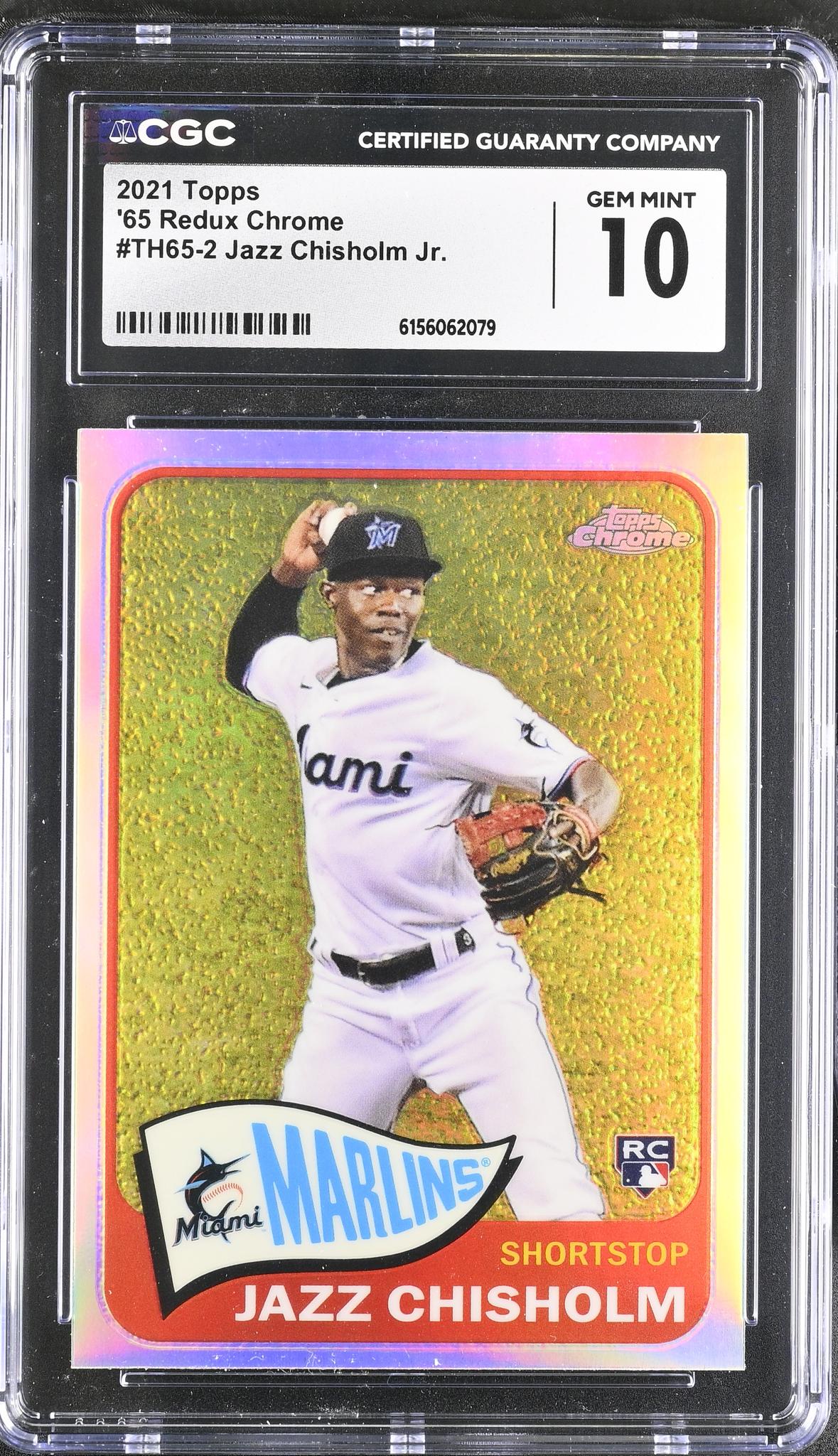 2021 Topps Chrome #TH65-2 Jazz Chisholm Jr. '65 Redux Chrome CGC
