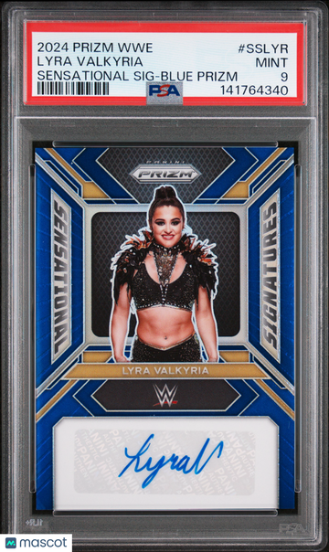 2024 Panini Prizm WWE Sensational Signatures Lyra Valkyria #SSLYR Blue /49 PSA 9
