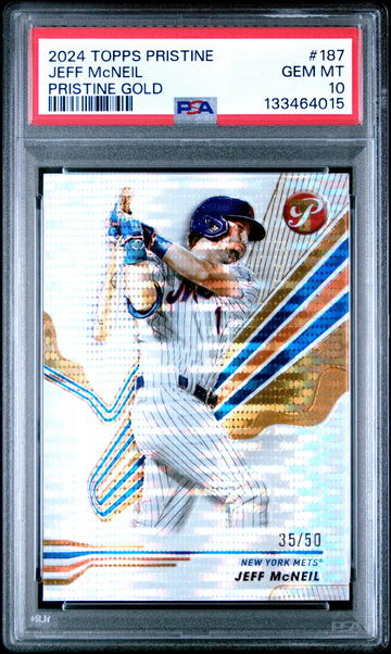2024 Topps Pristine Pristine Gold Jeff Mcneil #187 /50 PSA 10