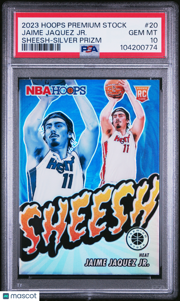 2023 Panini Hoops Premium Stock Sheesh Jaime Jaquez JR. #20 Silver Prizm PSA 10