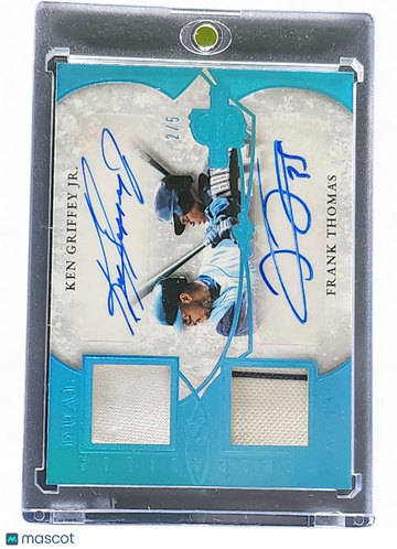 2025 Leaf Spectacular Dual Auto Memorabilia Ken Griffey Jr Frank Thomas #DMA /5 Game-Used Memorabilia