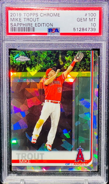 2019 Mike Trout Sapphire PSA 10 Jumping Limited PR