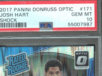 Graded 2017 Panini Donruss Optic Josh Hart Lakers #171 Shock PSA 10 Basketball Trading Card