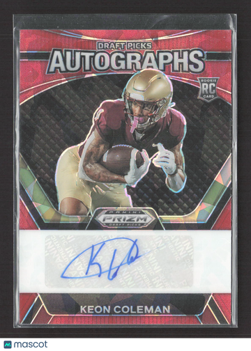 2024 Panini Prizm Draft Picks Keon Coleman #DPA-KCN Red RC
