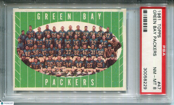 1961 Topps Green Bay Packers #47 PSA 8
