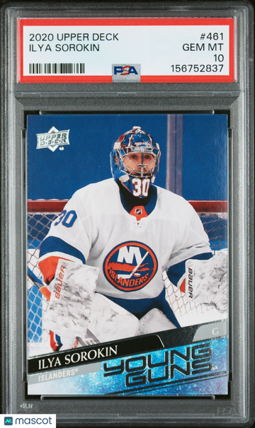 2020-21 Upper Deck Ilya Sorokin #461 Young Guns Rookie PSA 10