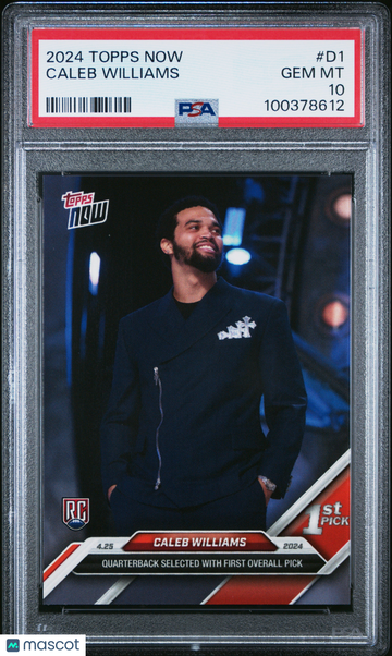 2024 Topps Now Caleb Williams #D1 PSA 10