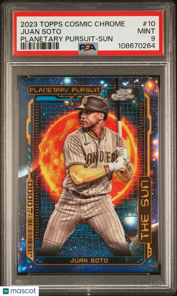 2023 Topps Cosmic Chrome Planetary Pursuit Juan Soto #10 Sun PSA 9
