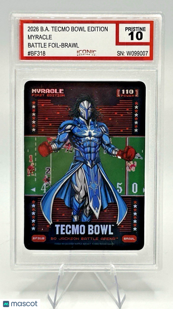 2026 B. A. Tecmo Bowl Edition Jahmyr Gibbs #BF318 Battle Foil Brawl Parallel/Variety Foil 10