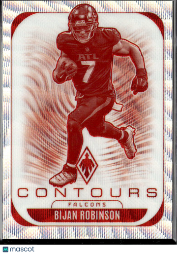 Bijan Robinson 2025 Panini Phoenix Contours Red /299 Atlanta Falcons