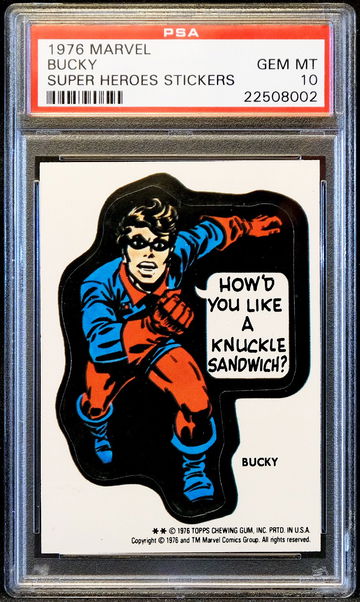 1976 Topps Marvel Super Heroes 🔥 BUCKY BARNES (Winter Soldier) 🔥 PSA 10 - LOW POP!