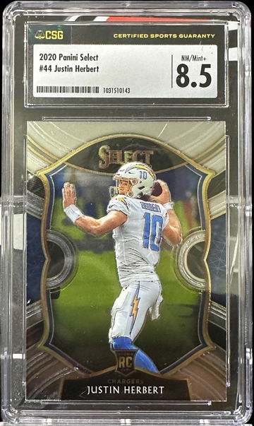 2020 Panini Select Justin Herbert RC Concourse