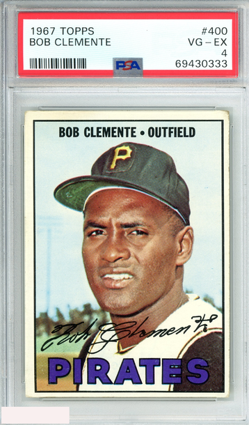 1967 TOPPS ROBERTO BOB CLEMENTE #400 PITTSBURGH PIRATES HOF PSA 4 VG-EX