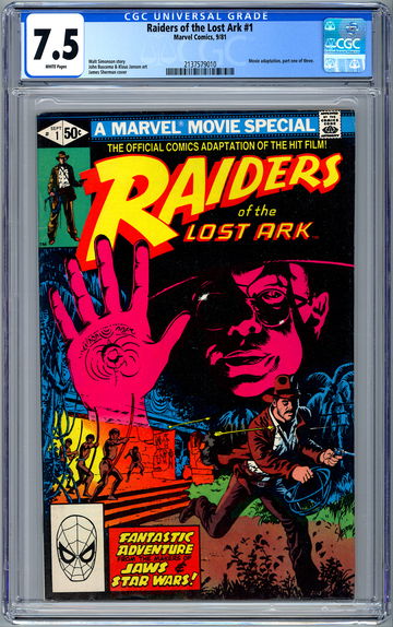 RAIDERS OF THE LOST ARK #1 CGC 7.5 SIMONSON BUSCEMA  JANSON FILM ADAP PT 1/3 1981